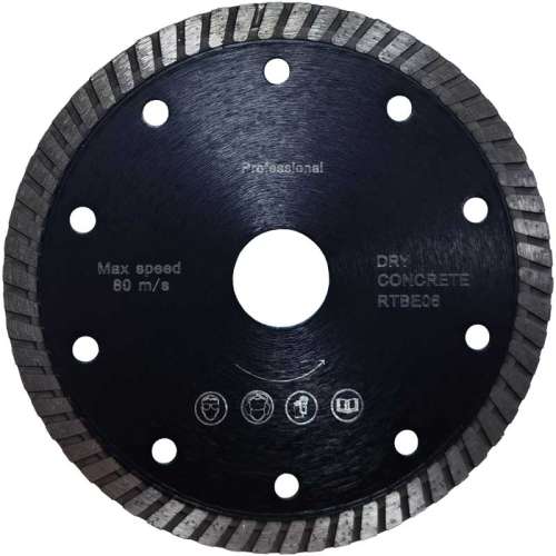 RTBE06 125х2,3х9х22,2 алмазный диск турбо Ø125 мм профи по бетону-граниту 